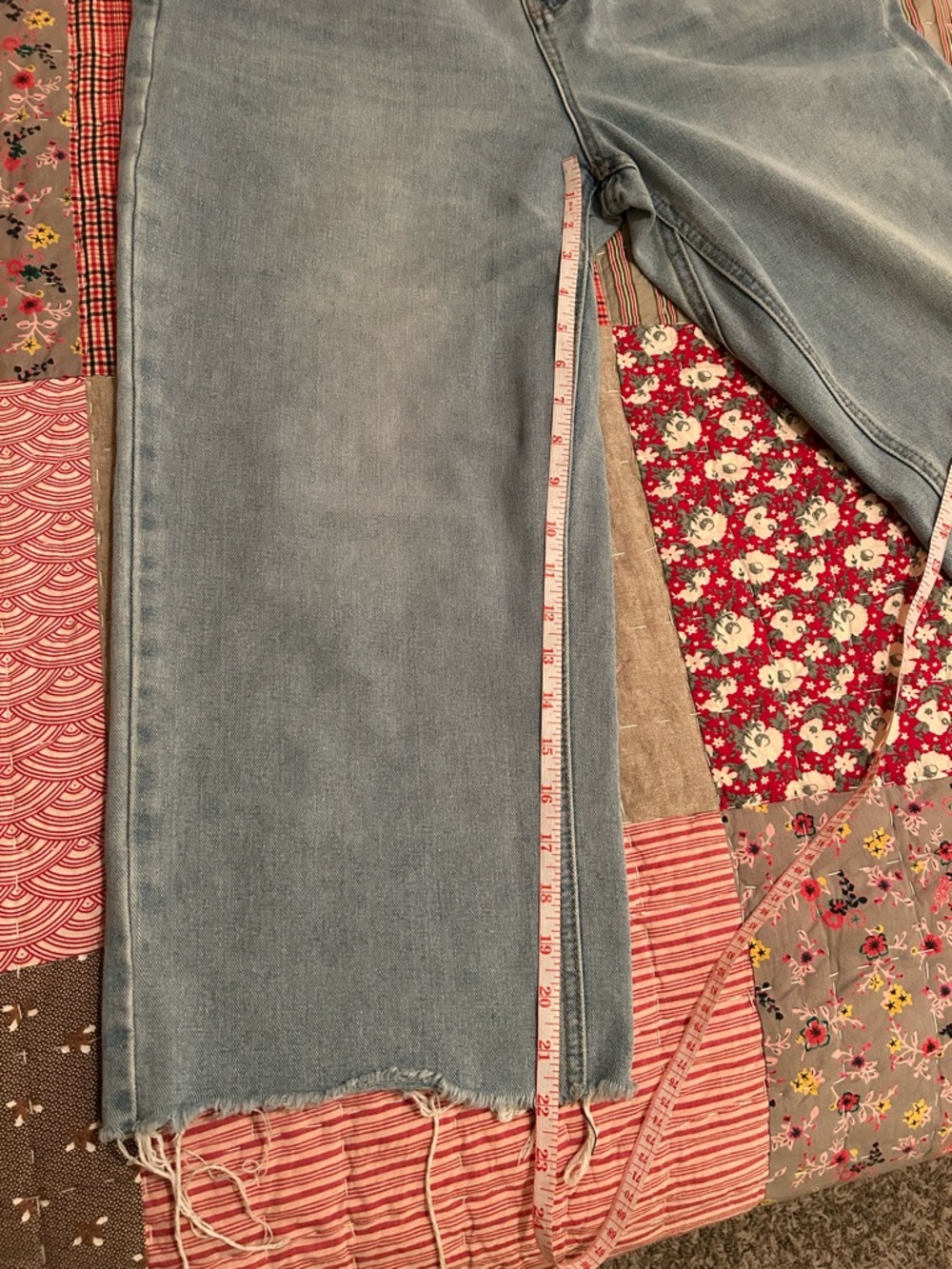 Great Smoky Los Angeles Jeans Light Blue Wide-Leg Distressed Women's Jeans - Picture 6 of 10